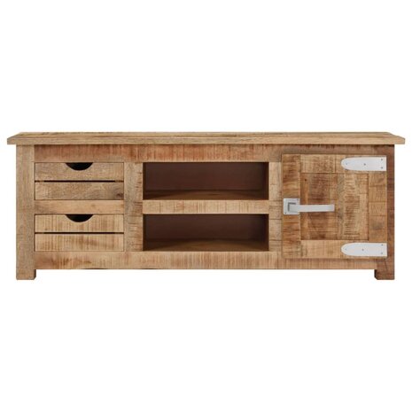 Tv-meubel 110x30x40 cm ruw mangohout 4