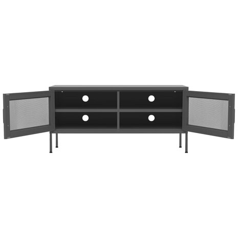 Tv-meubel 105x35x50 cm staal antracietkleurig 6