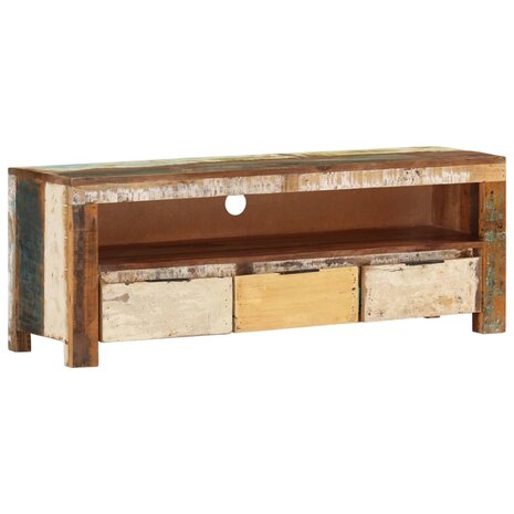 Tv-meubel 110x30x40 cm massief gerecycled hout 9