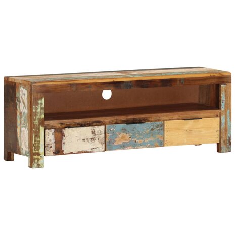 Tv-meubel 110x30x40 cm massief gerecycled hout 10