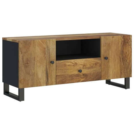 Tv-meubel 105x33,5x46 cm massief mangohout en bewerkt hout 2