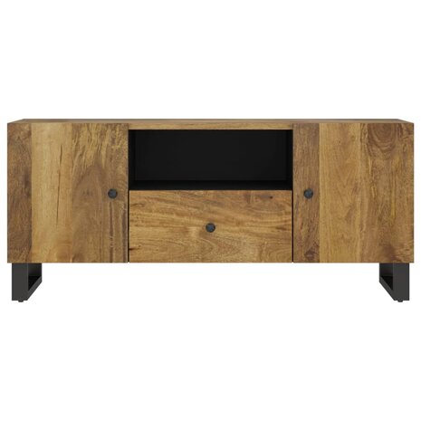 Tv-meubel 105x33,5x46 cm massief mangohout en bewerkt hout 4