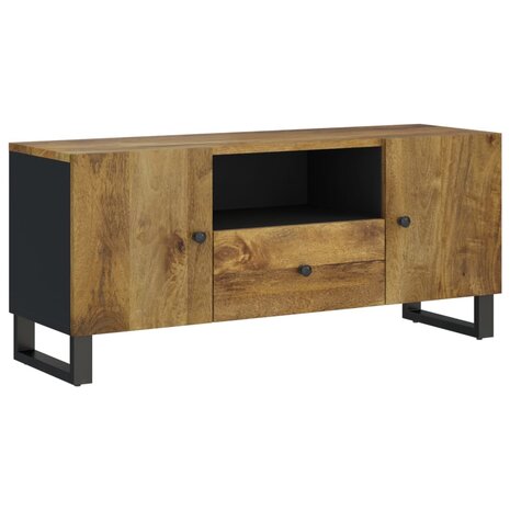 Tv-meubel 105x33,5x46 cm massief mangohout en bewerkt hout 12