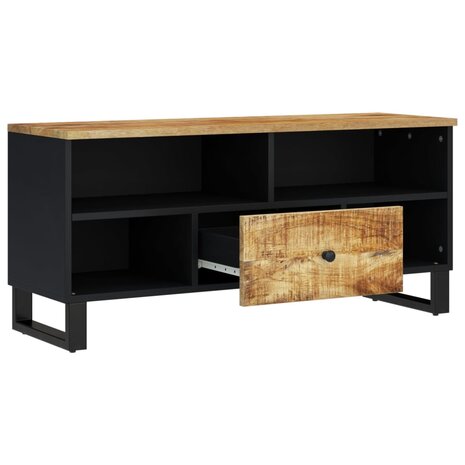 Tv-meubel 100x33x46 cm massief mangohout en bewerkt hout 3