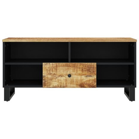 Tv-meubel 100x33x46 cm massief mangohout en bewerkt hout 4