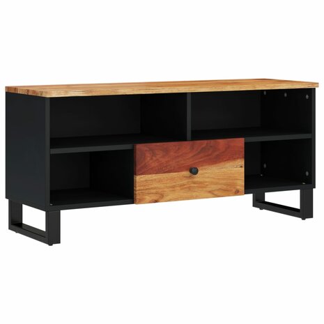 Tv-meubel 100x33x46 cm massief acaciahout en bewerkt hout 10