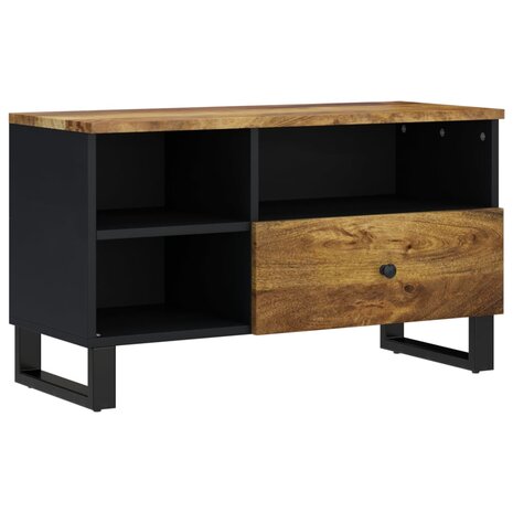 Tv-meubel 80x33x46 cm massief mangohout en bewerkt hout 2