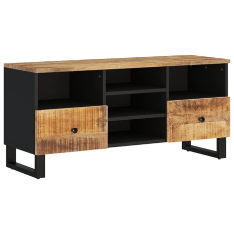 Tv-meubel 100x33x46 cm massief mangohout en bewerkt hout 2