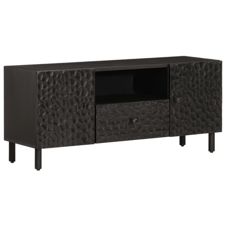 Tv-meubel 105x33x46 cm massief mangohout zwart 1