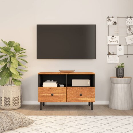 Tv-meubel 70x33x46 cm massief acaciahout 3