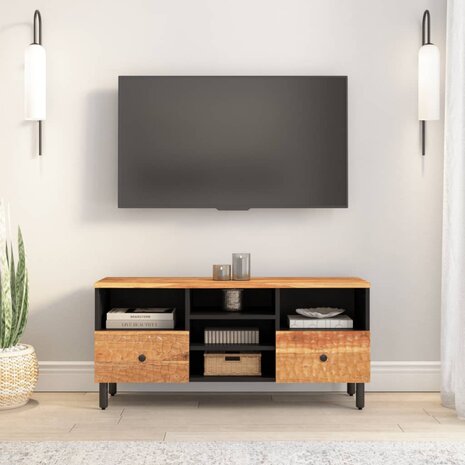 Tv-meubel 100x33x46 cm massief acaciahout 3