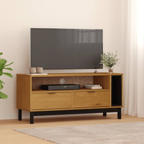 TV-meubel FLAM 110x40x50 cm massief grenenhout 1