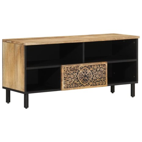 Tv-meubel 100x33x46 cm massief mangohout 2