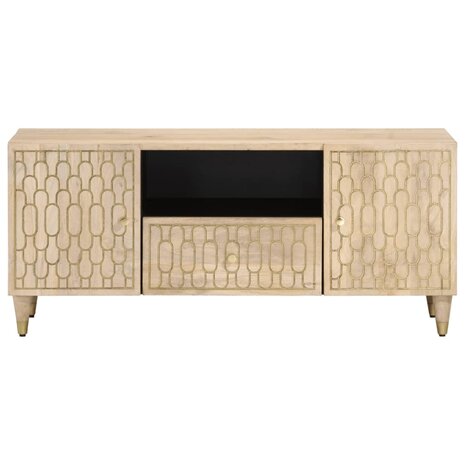 Tv-meubel 105x33x46cm massief mangohout 3