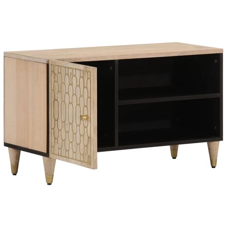 Tv-meubel 80x31x46 cm massief mangohout 2