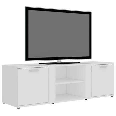 Tv-meubel 120x34x37 cm bewerkt hout wit 3