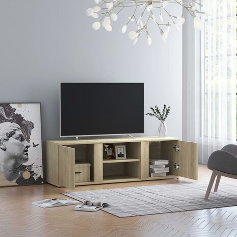 Tv-meubel 120x34x37 cm bewerkt hout sonoma eikenkleurig 4