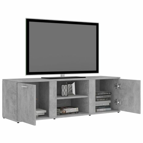 Tv-meubel 120x34x37 cm bewerkt hout betongrijs 5