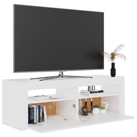 Tv-meubel met LED-verlichting 120x35x40 cm wit 6