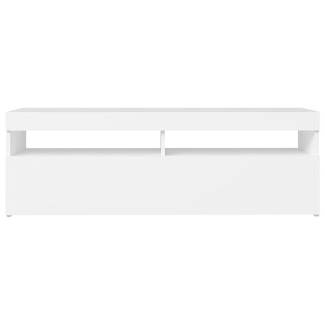 Tv-meubel met LED-verlichting 120x35x40 cm wit 8