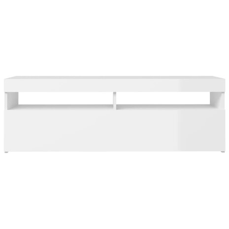 Tv-meubel met LED-verlichting 120x35x40 cm hoogglans wit 8