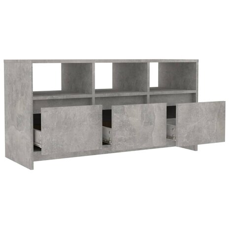 Tv-meubel 102x37,5x52,5 cm bewerkt hout betongrijs 5