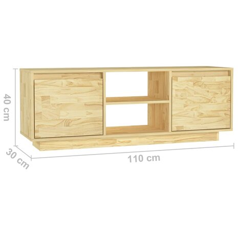 Tv-meubel 110x30x40 cm massief acaciahout 9