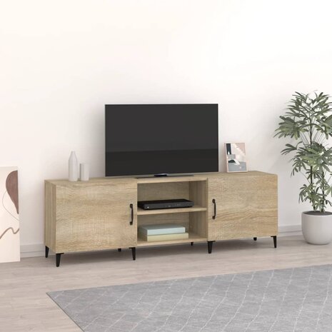 Tv-meubel 150x30x50 cm bewerkt hout sonoma eikenkleurig 1