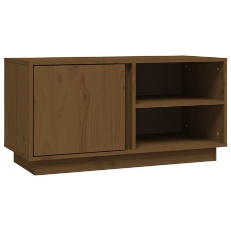 Tv-meubel 80x35x40,5 cm massief grenenhout honingbruin 2