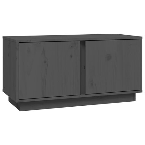 Tv-meubel 80x35x40,5 cm massief grenenhout grijs 2