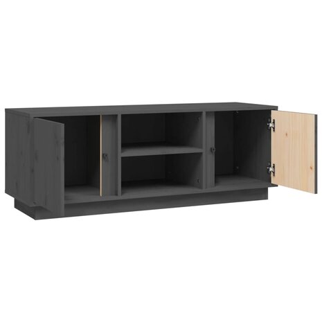 Tv-meubel 110x35x40,5 cm massief grenenhout grijs 7