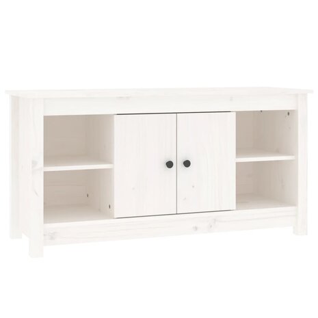 Tv-meubel 103x36,5x52 cm massief grenenhout wit 2