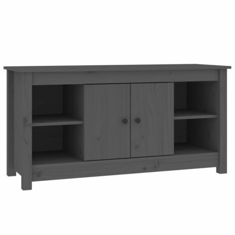 Tv-meubel 103x36,5x52 cm massief grenenhout grijs 2