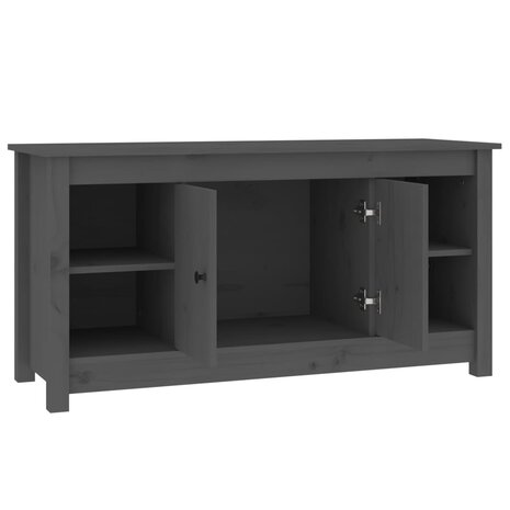 Tv-meubel 103x36,5x52 cm massief grenenhout grijs 4