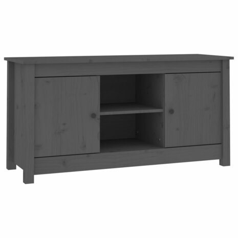 Tv-meubel 103x36,5x52 cm massief grenenhout grijs 2