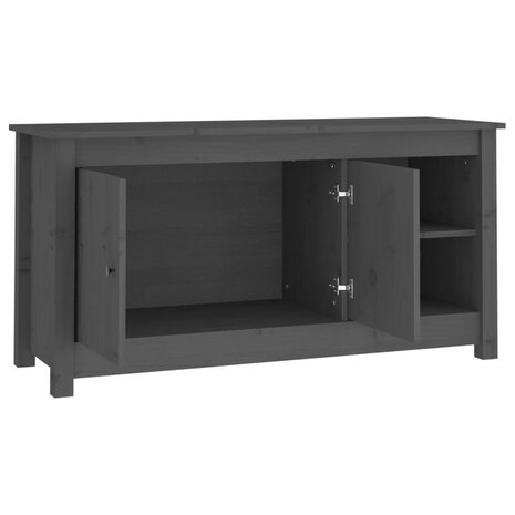 Tv-meubel 103x36,5x52 cm massief grenenhout grijs 4