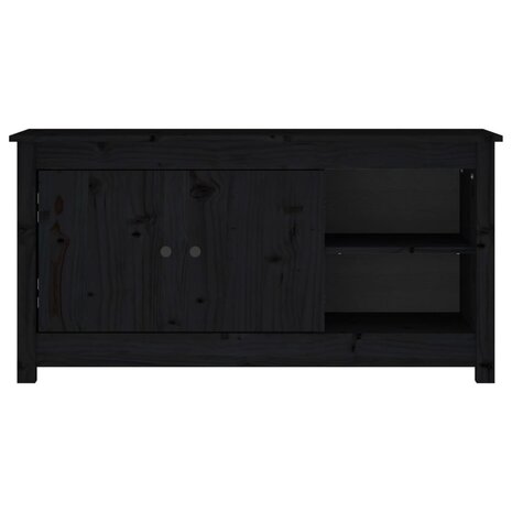 Tv-meubel 103x36,5x52 cm massief grenenhout zwart 3