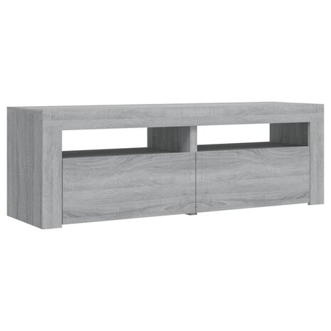 Tv-meubel met LED-verlichting 120x35x40 cm grijs sonoma eiken 3