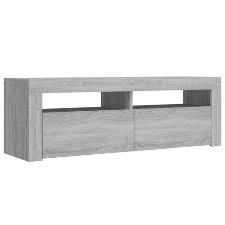 Tv-meubel met LED-verlichting 120x35x40 cm grijs sonoma eiken 3