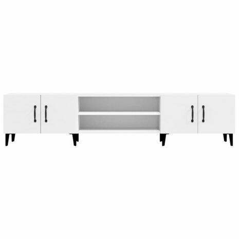 Tv-meubel 180x31,5x40 cm bewerkt hout wit 6