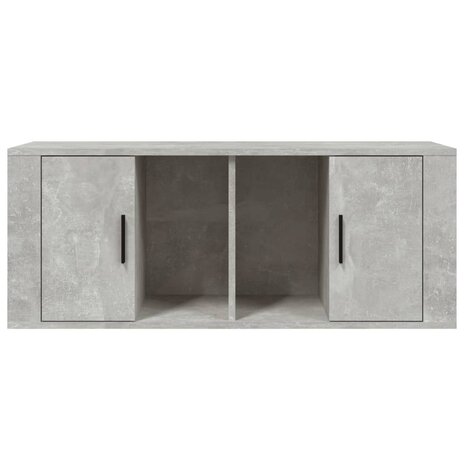 Tv-meubel 100x35x40 cm bewerkt hout betongrijs 5