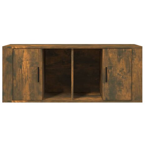 Tv-meubel 100x35x40 cm bewerkt hout gerookt eikenkleurig 5