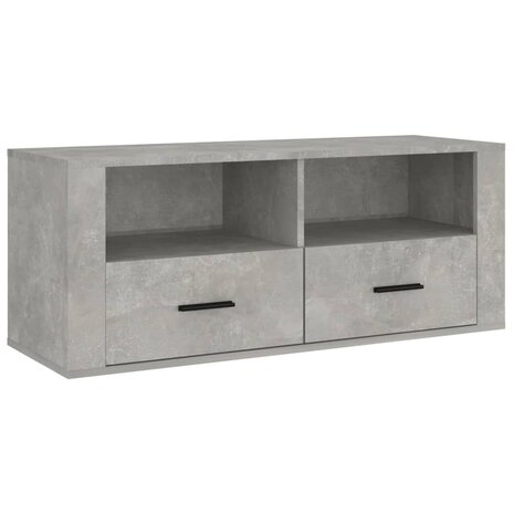 Tv-meubel 100x35x40 cm bewerkt hout betongrijs 2