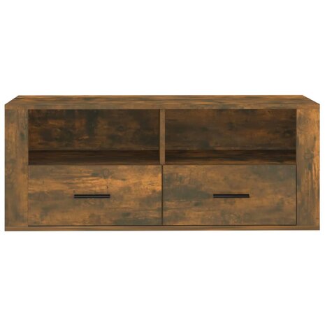 Tv-meubel 100x35x40 cm bewerkt hout gerookt eikenkleurig 6