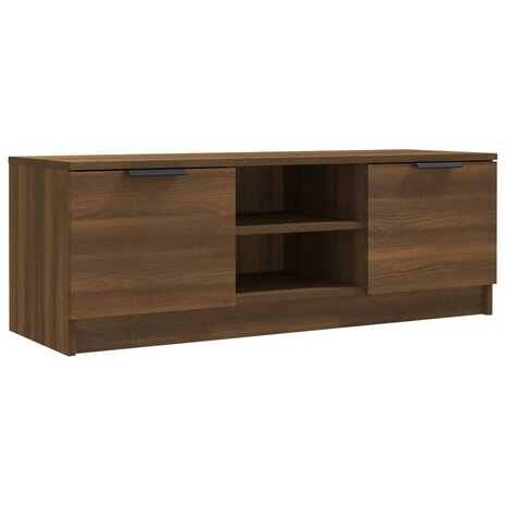 Tv-meubel 102x35x36,5 cm bewerkt hout bruin eikenkleur 2