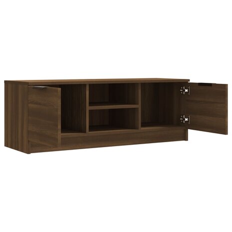 Tv-meubel 102x35x36,5 cm bewerkt hout bruin eikenkleur 4