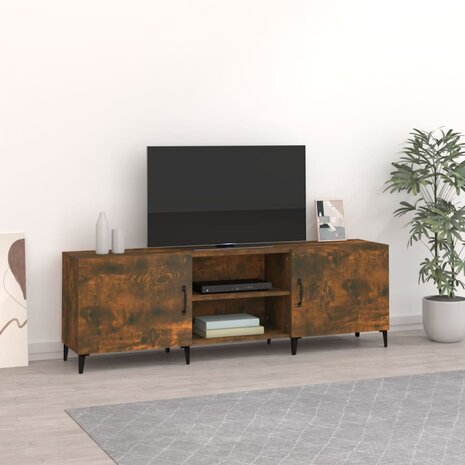 Tv-meubel 150x30x50 cm bewerkt hout gerookt eikenkleurig 1