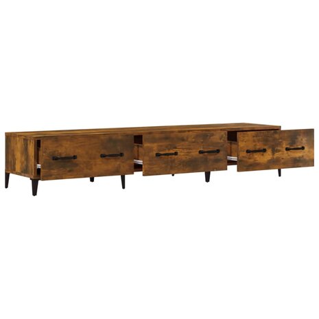 Tv-meubel 150x34,5x30 cm bewerkt hout gerookt eikenkleurig 6