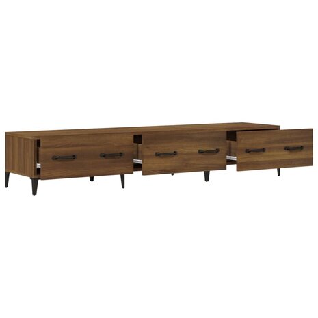 Tv-meubel 150x34,5x30 cm bewerkt hout bruin eikenkleur 6