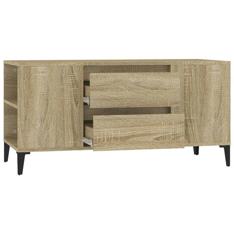 Tv-meubel 102x44,5x50 cm bewerkt hout sonoma eikenkleurig 7